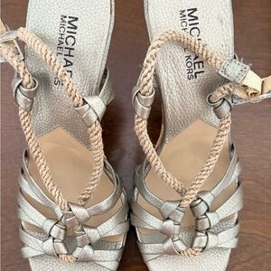 Michael Kors Metallic and Tan Women's Sandals
